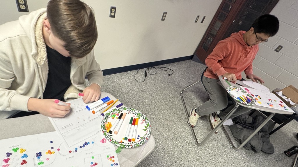 student working at desk