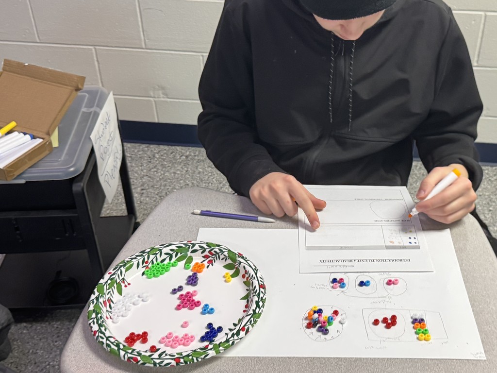 student working at desk