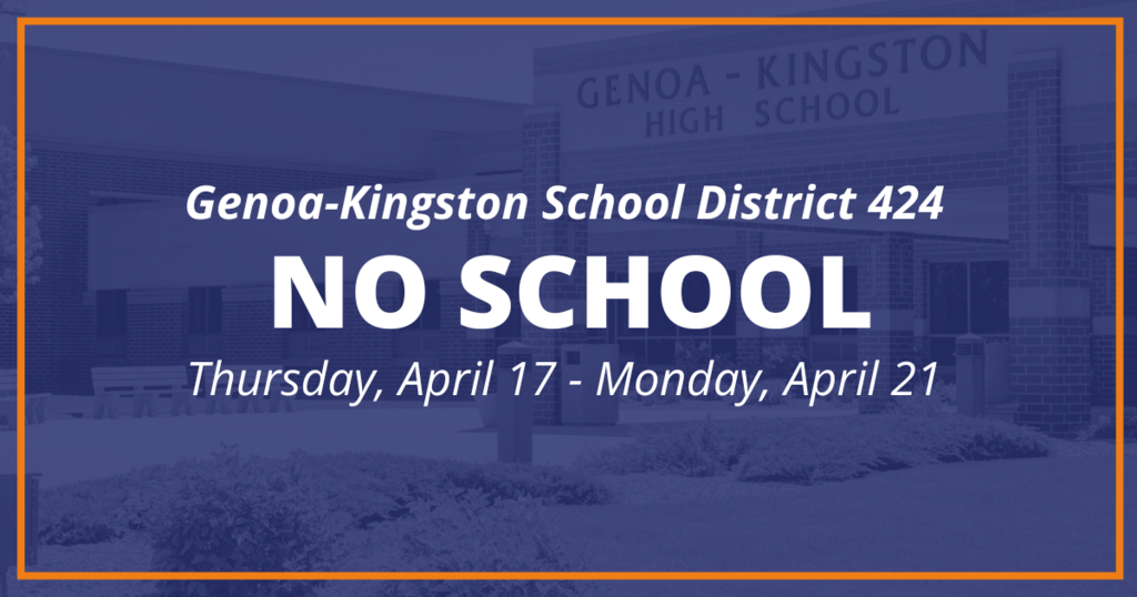 no school Thursday, April 17 through Monday, April 21