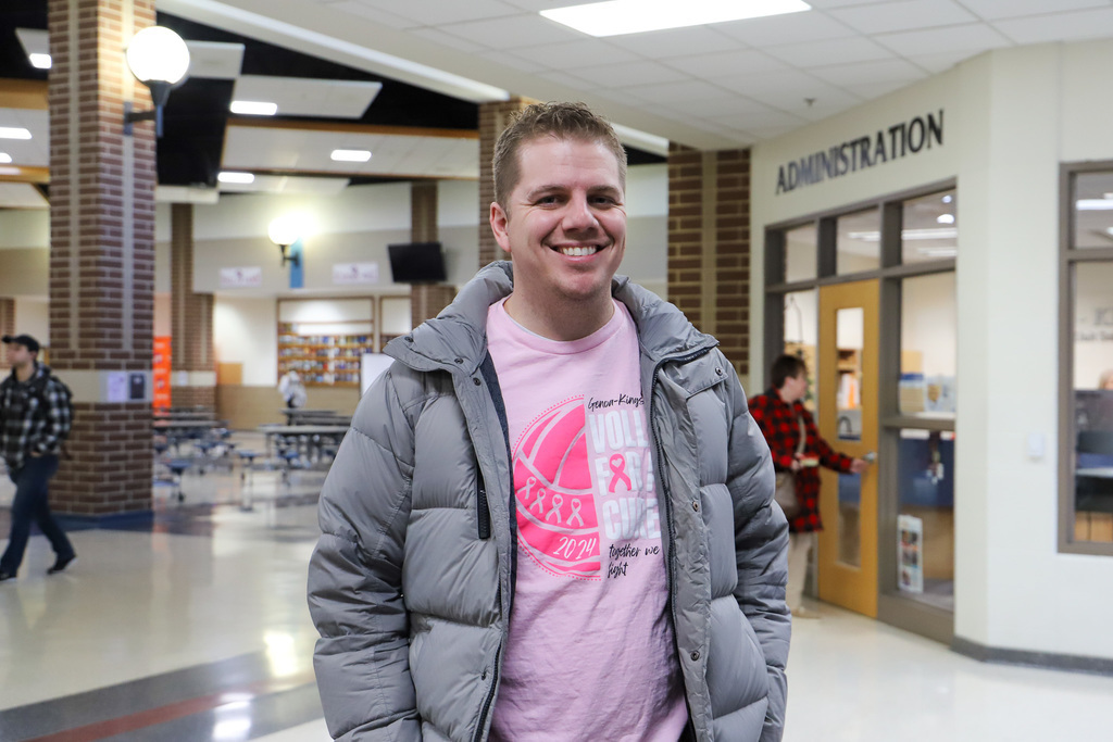 staff wearing pink