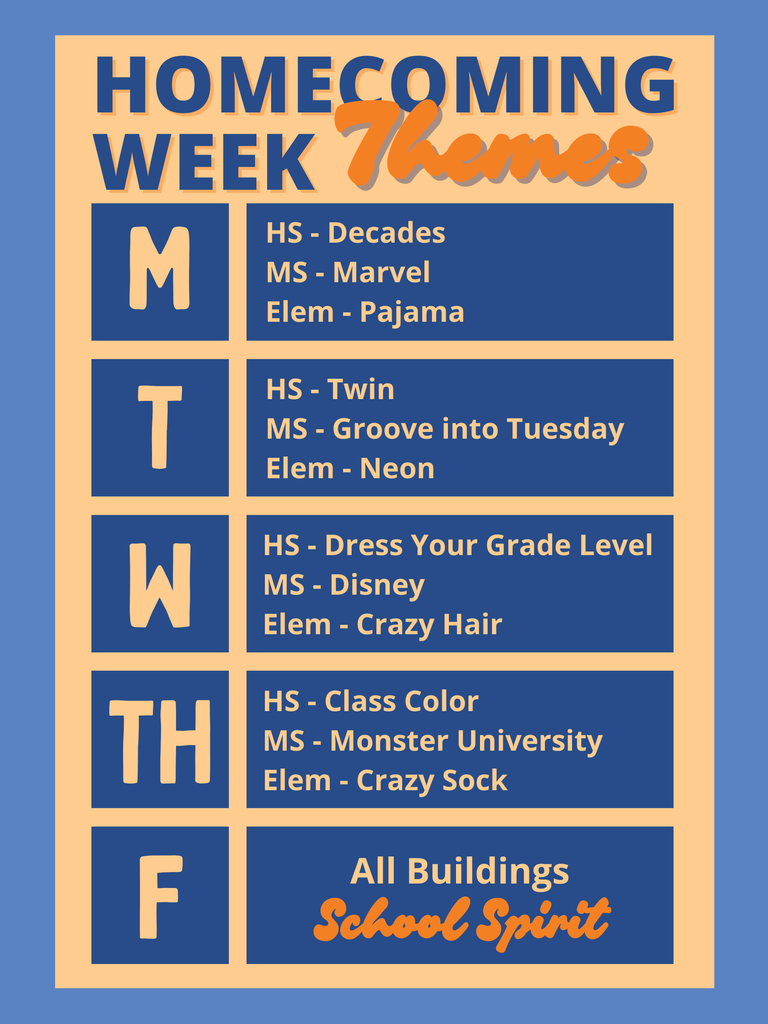 homecoming week themes