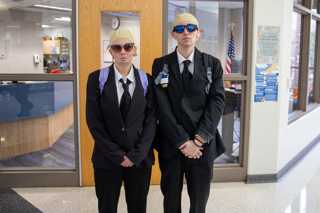 students and staff twin day