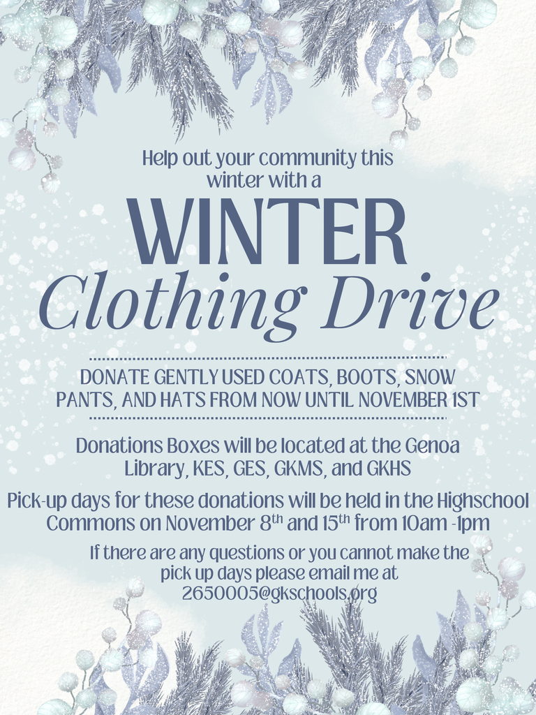 winter clothing drive flyer