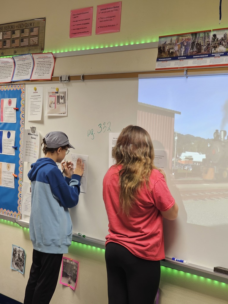 students with train gallery