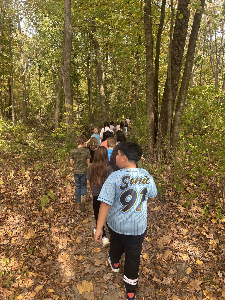 students on hike