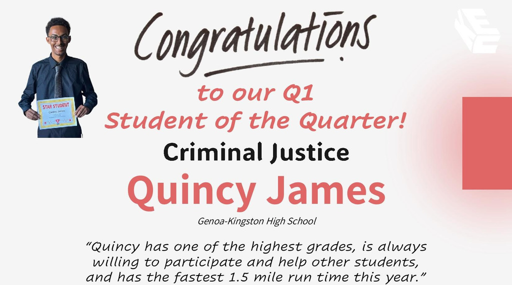 student earning award