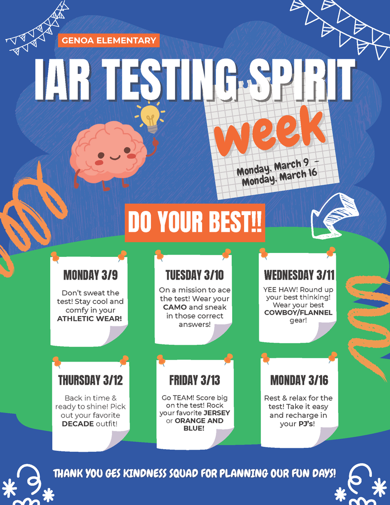 IAR testing spirit week