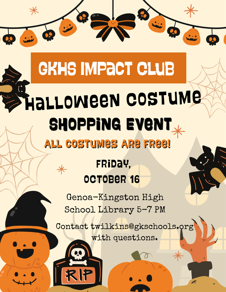 GKHS Impact Club - Halloween Costume Shopping Event