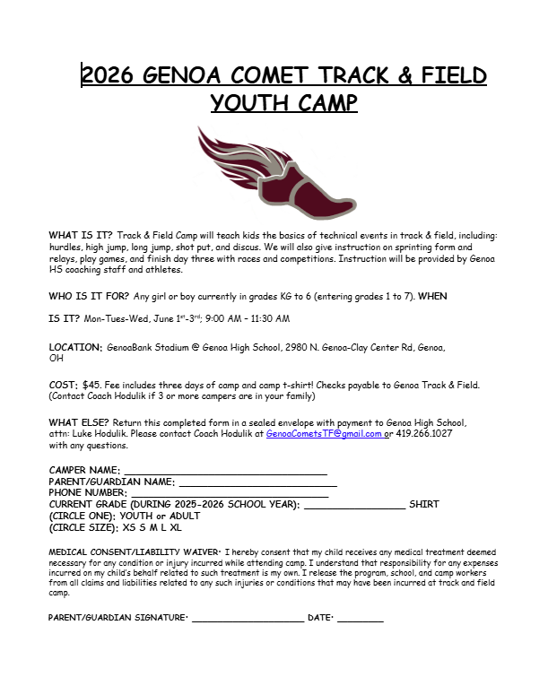 Youth Track Camp