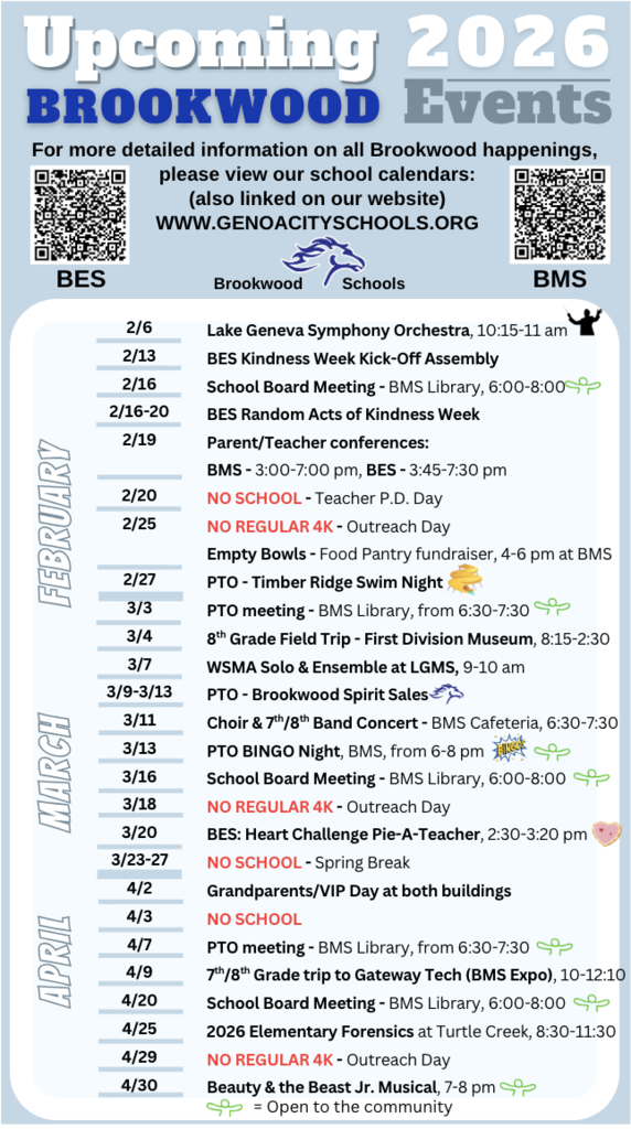 Upcoming Brookwood Events 2026