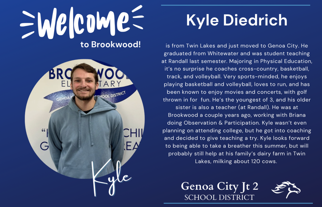 Welcome to Brookwood! Kyle Diedrich