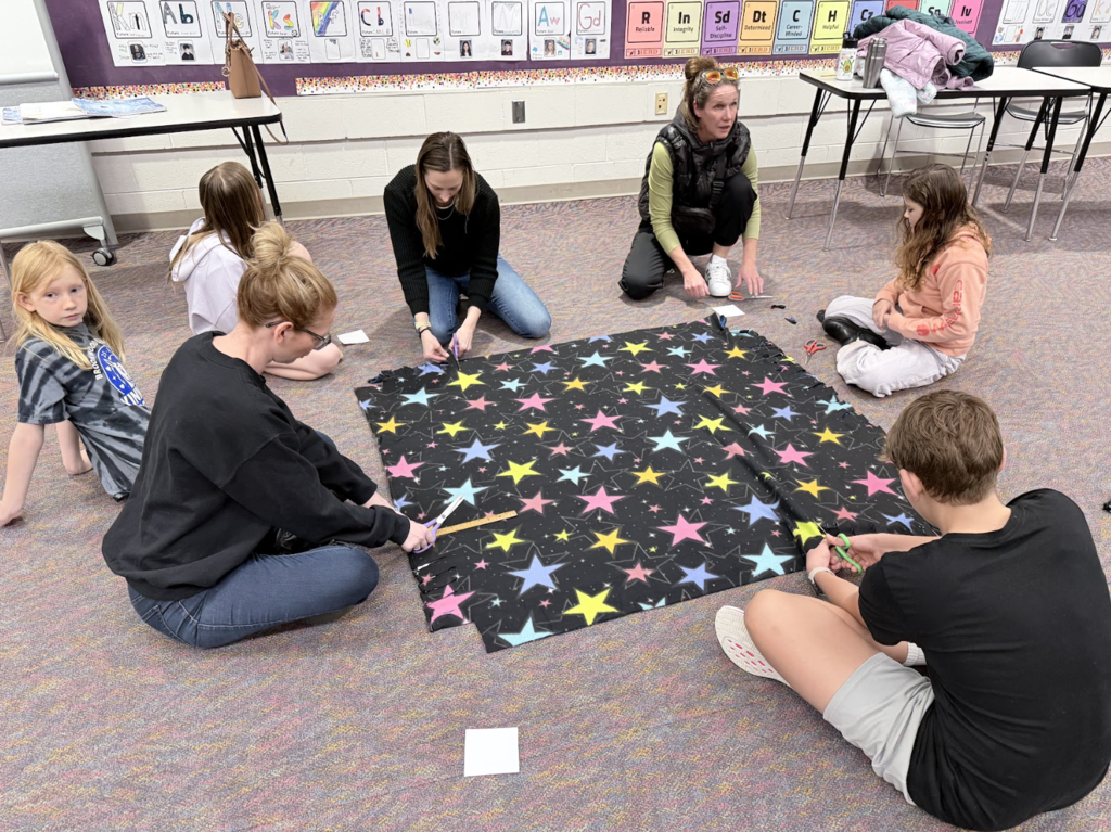 Kids Making Blankets 3