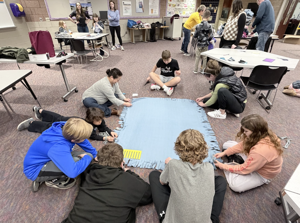 Kids Making Blankets 2