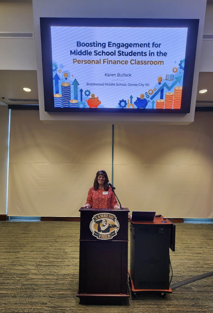 Ms. Bullock at her presentation