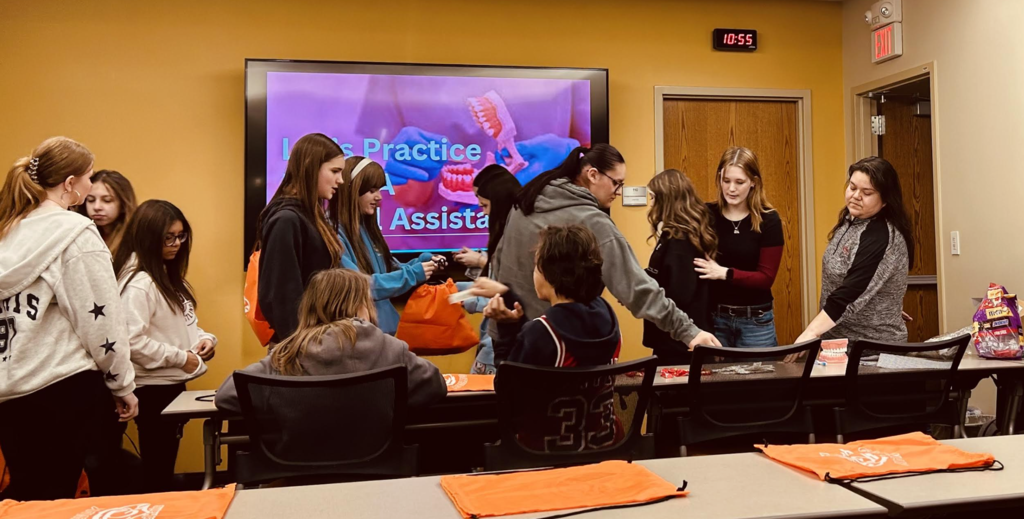 Student hands on experience 2 at a station at Gateway Technical's Middle School Expo