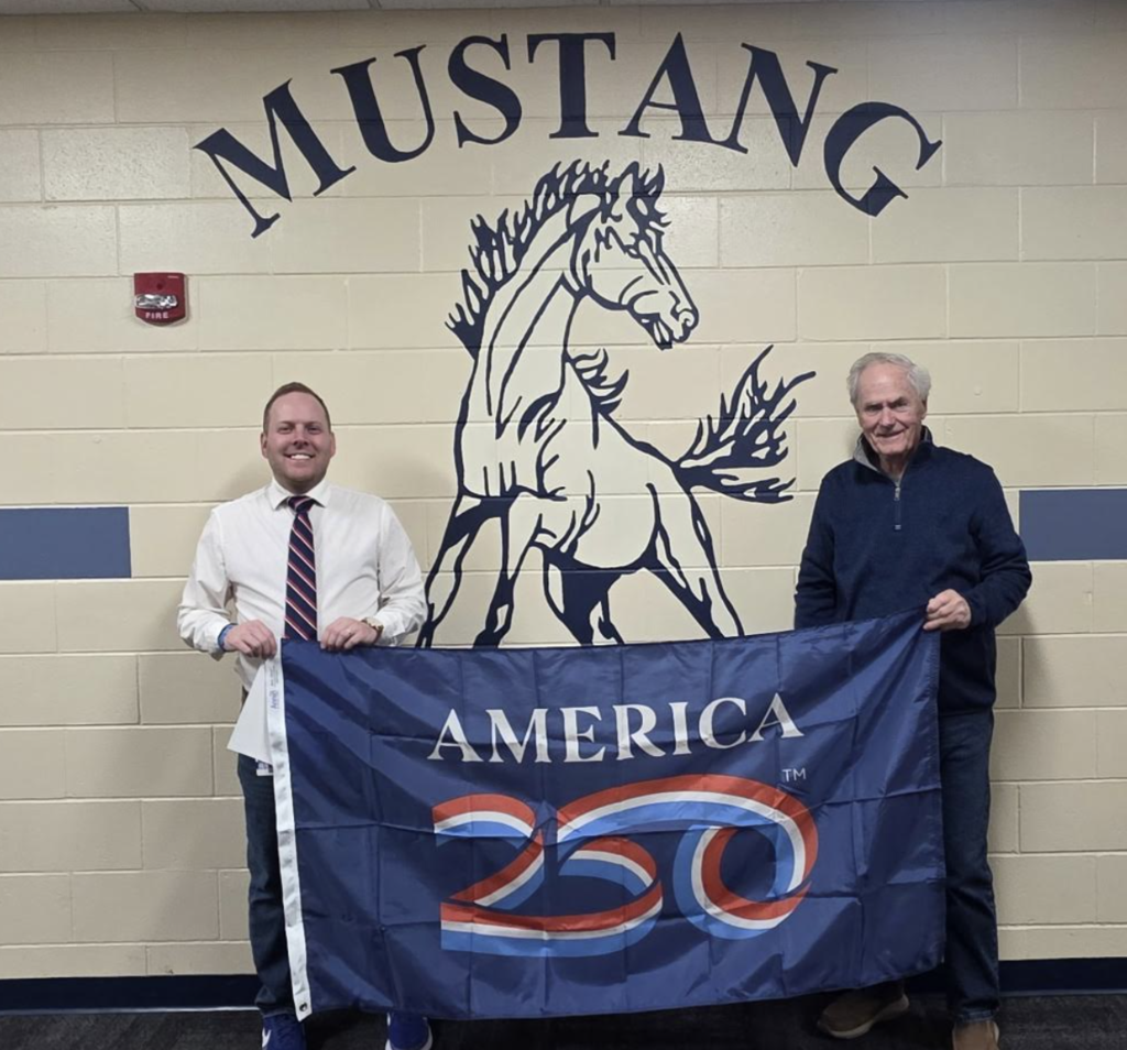 Presentation of the 250 America Flag by Ken Monroe to Jeremy Lubus
