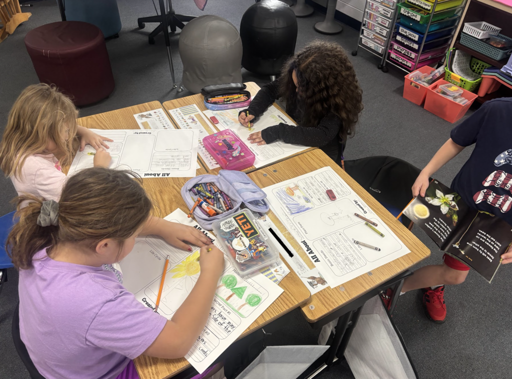 Students working 