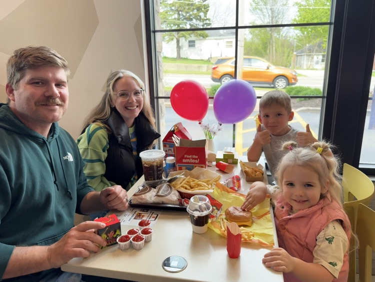 families at McTeacher night 2