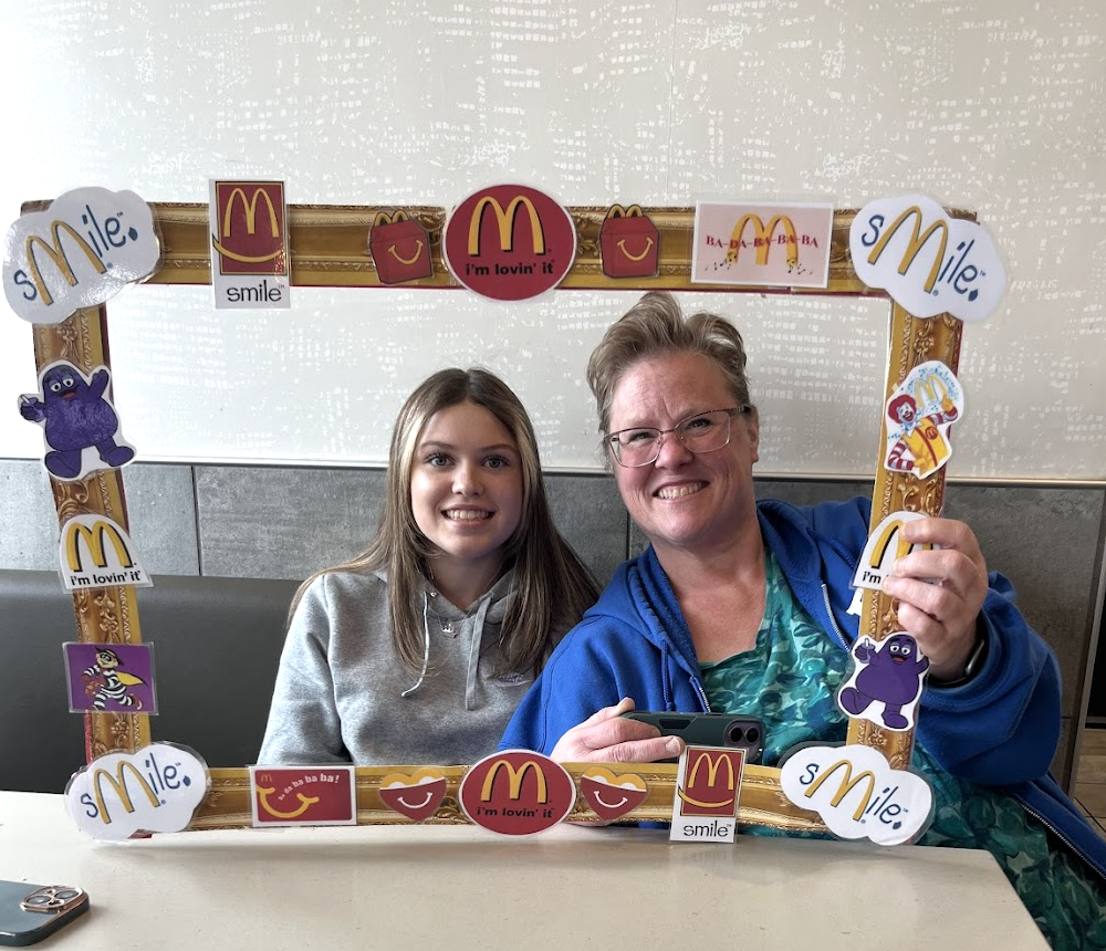 Staff and student at McTeacher Night 4