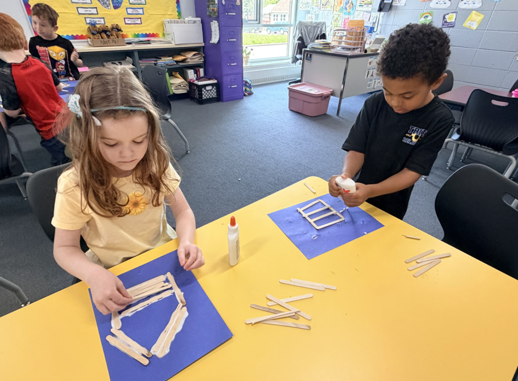 Students in 4k building their houses 1