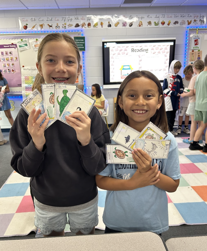 3rd graders showcasing their project