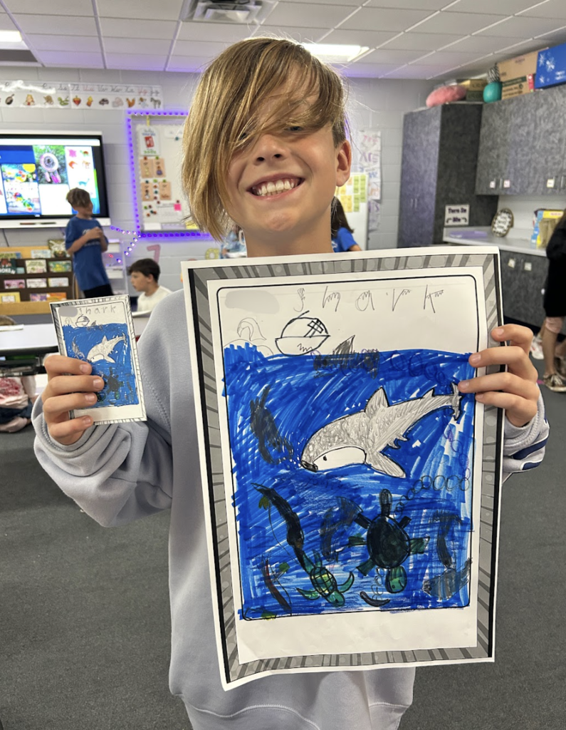 3rd graders showcasing their project 3
