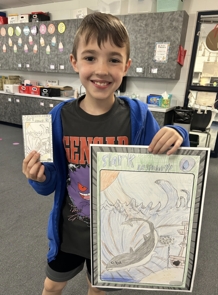 3rd graders showcasing their project 4