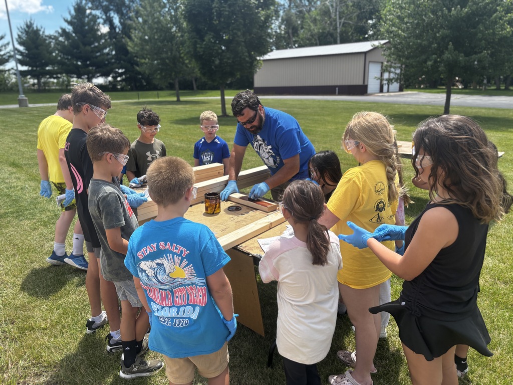 Students building benches 6