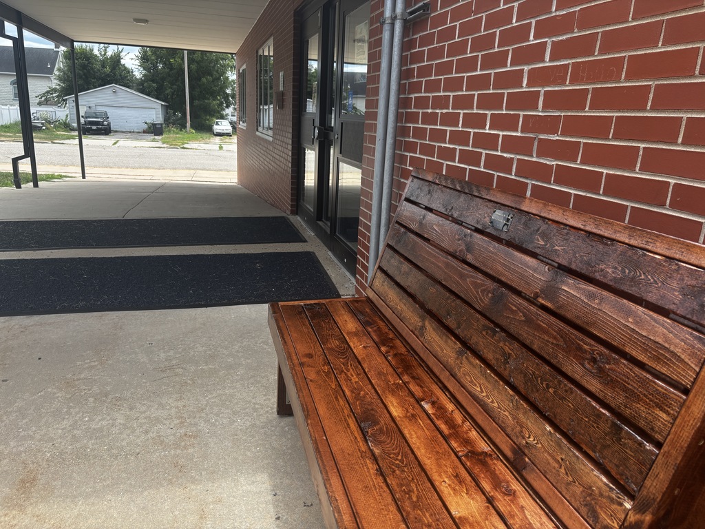 Buddy bench in memory of Luke Braden