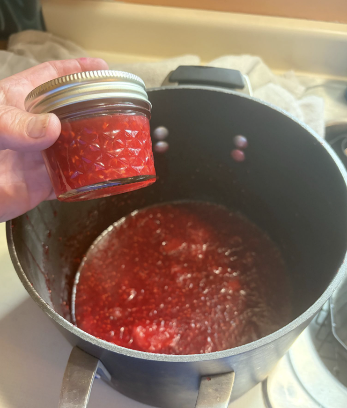Homemade rasberry jam