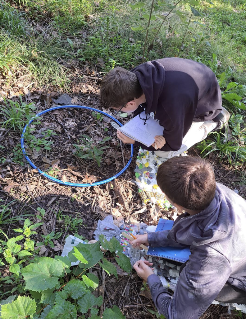 Students finding microhabitat