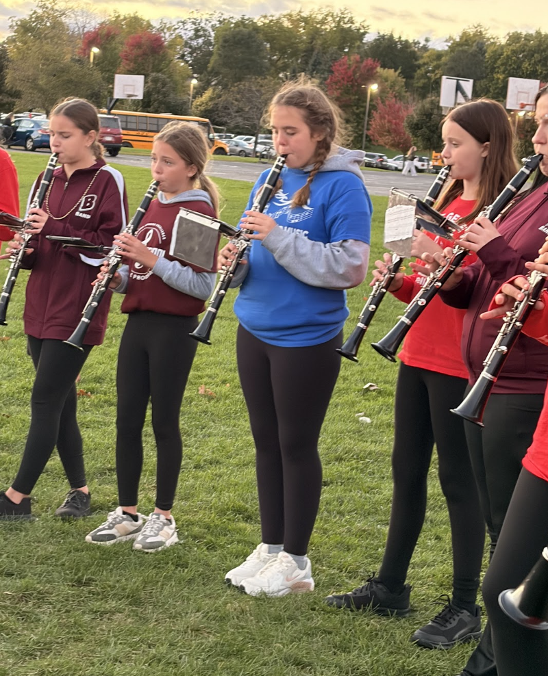 Band members at homecoming events
