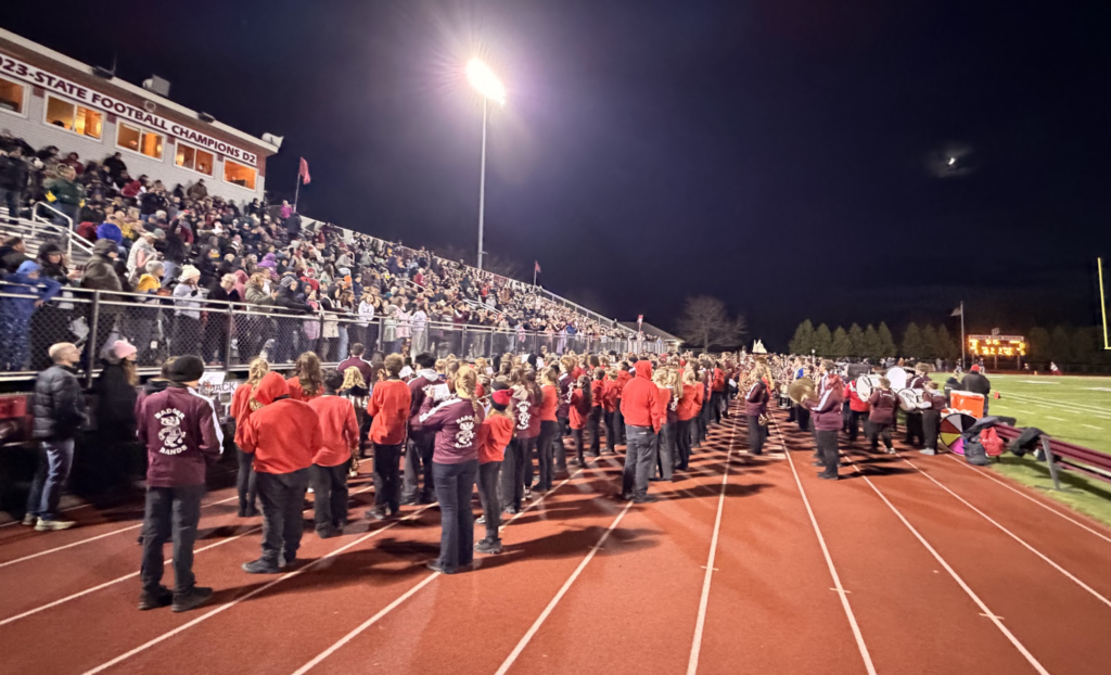 Band members at homecoming events