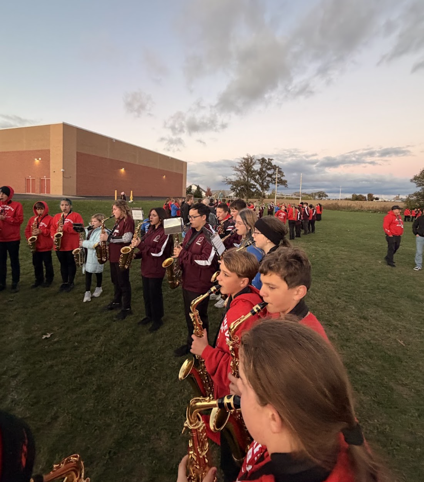 Band members at homecoming events