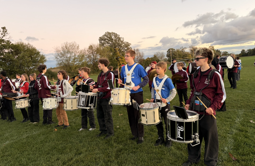 Band members at homecoming events