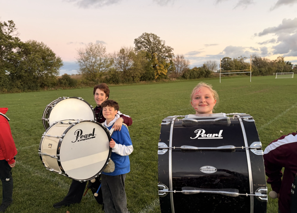 Band members at homecoming events