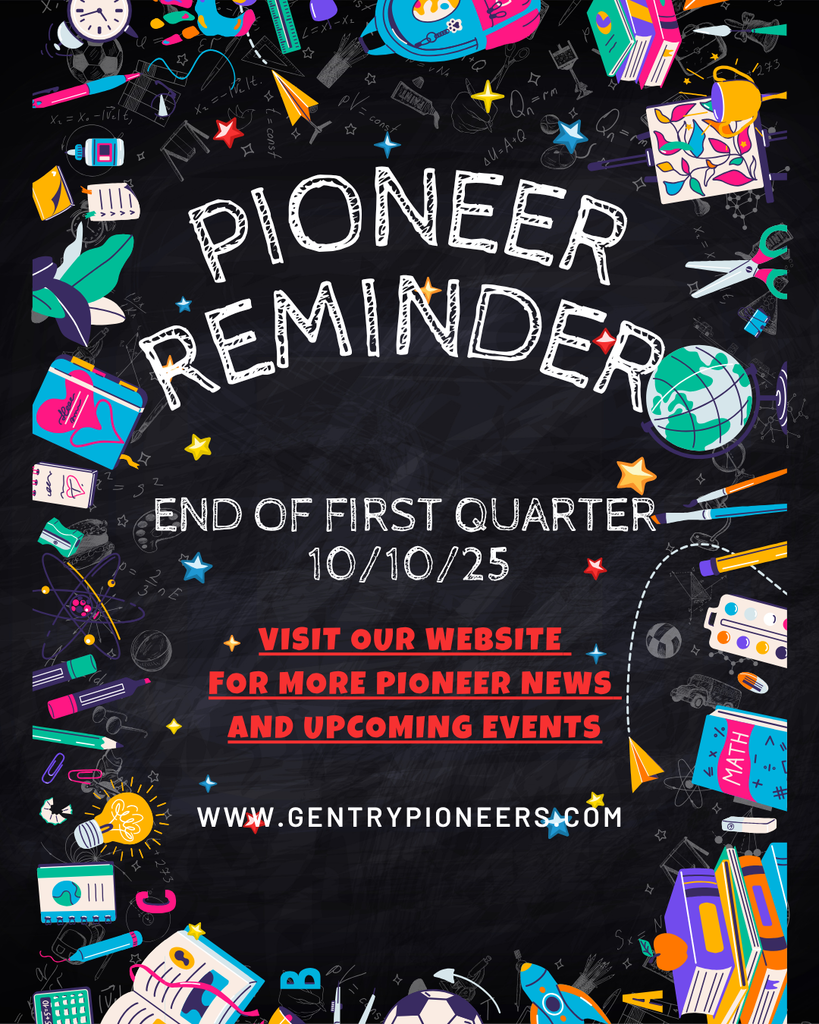 Pioneer Reminder 10.3.25