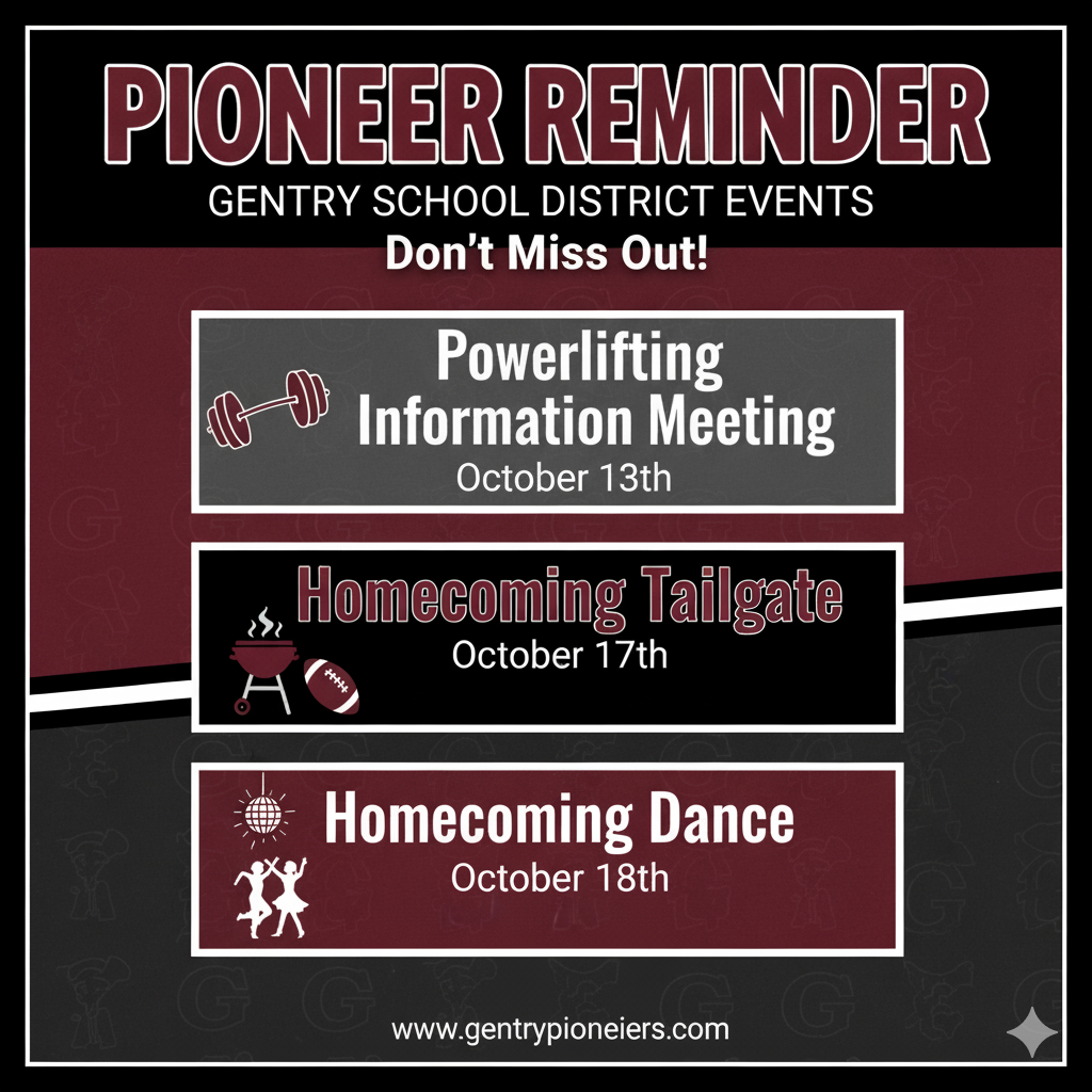 Pioneer Reminder 10/10/25