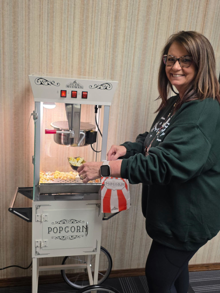 popcorn machine for popcorn Fridays at central office