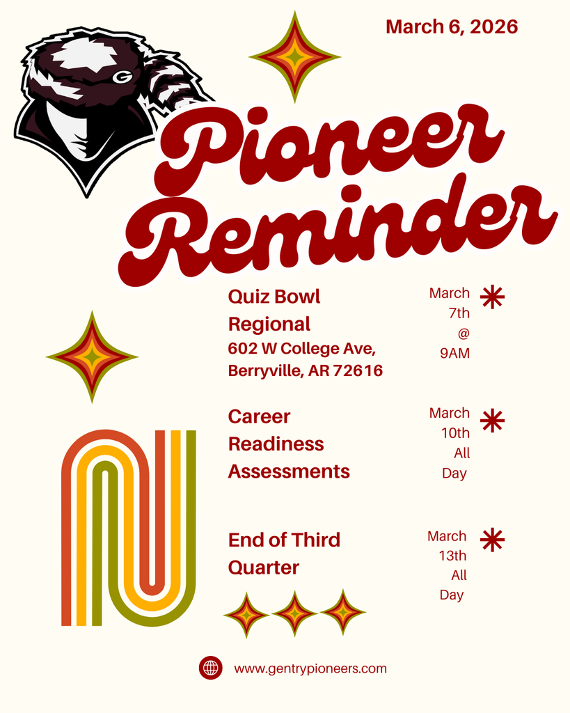 Pioneer Reminder 3/6/26