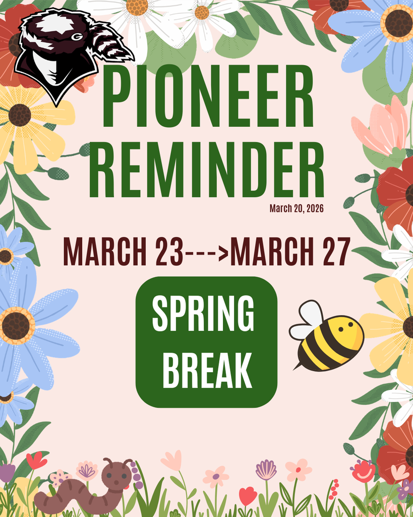 Pioneer Reminder 3.20.26