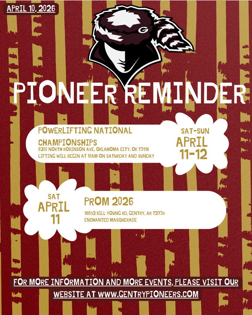 Pioneer Reminder 4/10/26