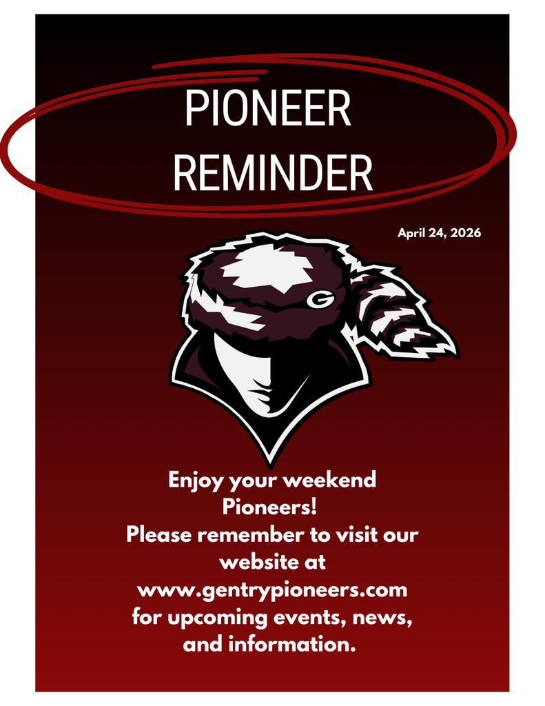 Pioneer Reminder 4/24/26