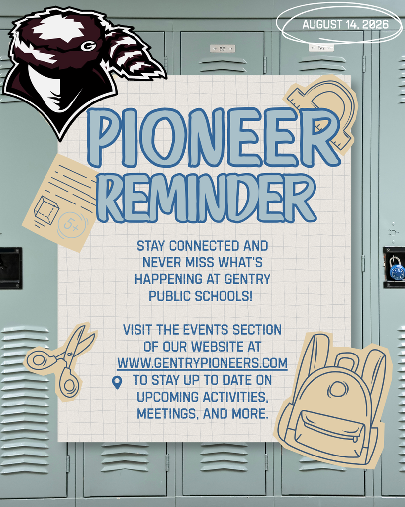 Pioneer Reminder 8/14/26