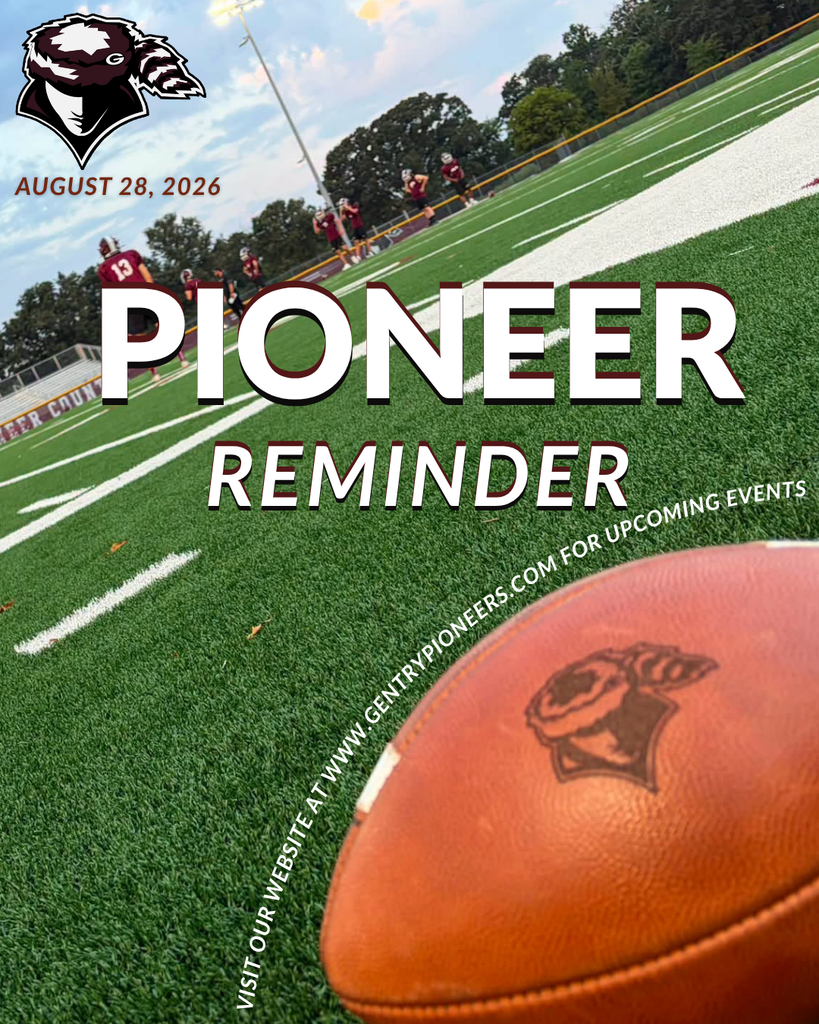 Pioneer Reminder 8.28.26