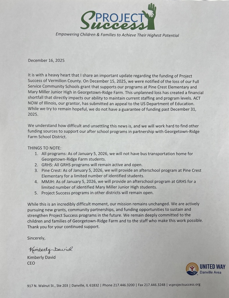 Project Success Afterschool Programming Funds