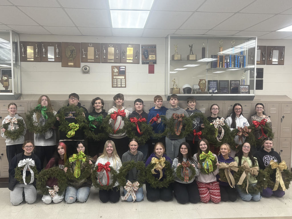 Horticulture Class with Live Wreaths they made