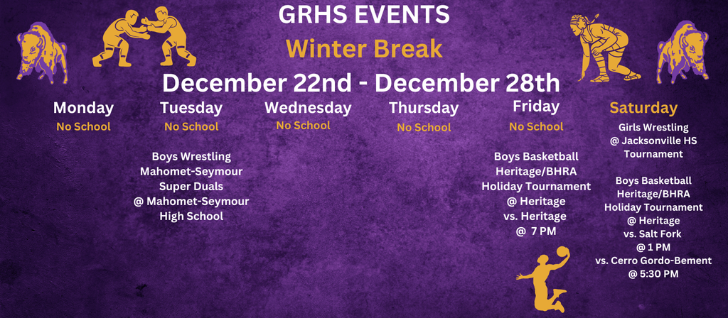 GRHS Weekly Events