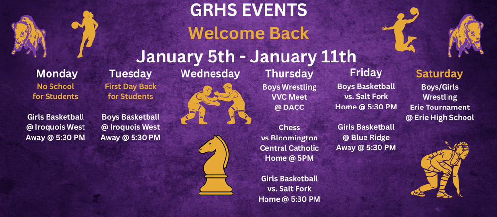 GRHS Weekly Events