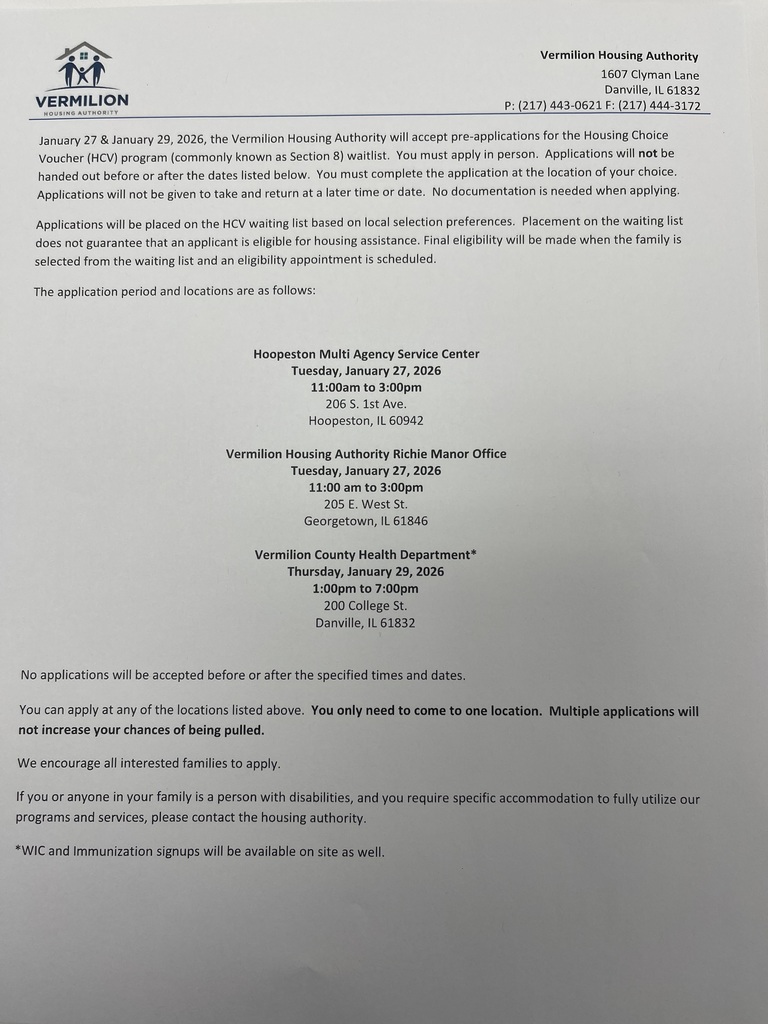 HCV Wait List Opening